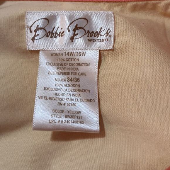 NEW Art to Wear BOBBIE BROOKS Embroidered Combo Top Blouse‎ Shirt 14/16W Floral - Picture 8 of 12